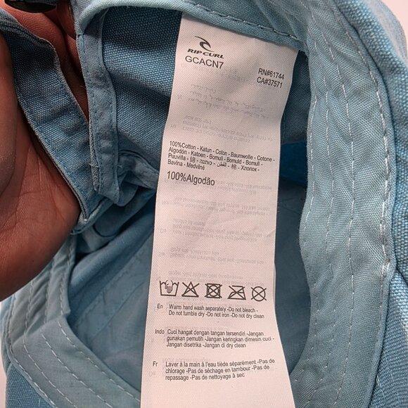 Rip Curl Pineapple Adults Blue Hat Cap Adjustable Lightweight Casual Outdoors - Picture 7 of 9